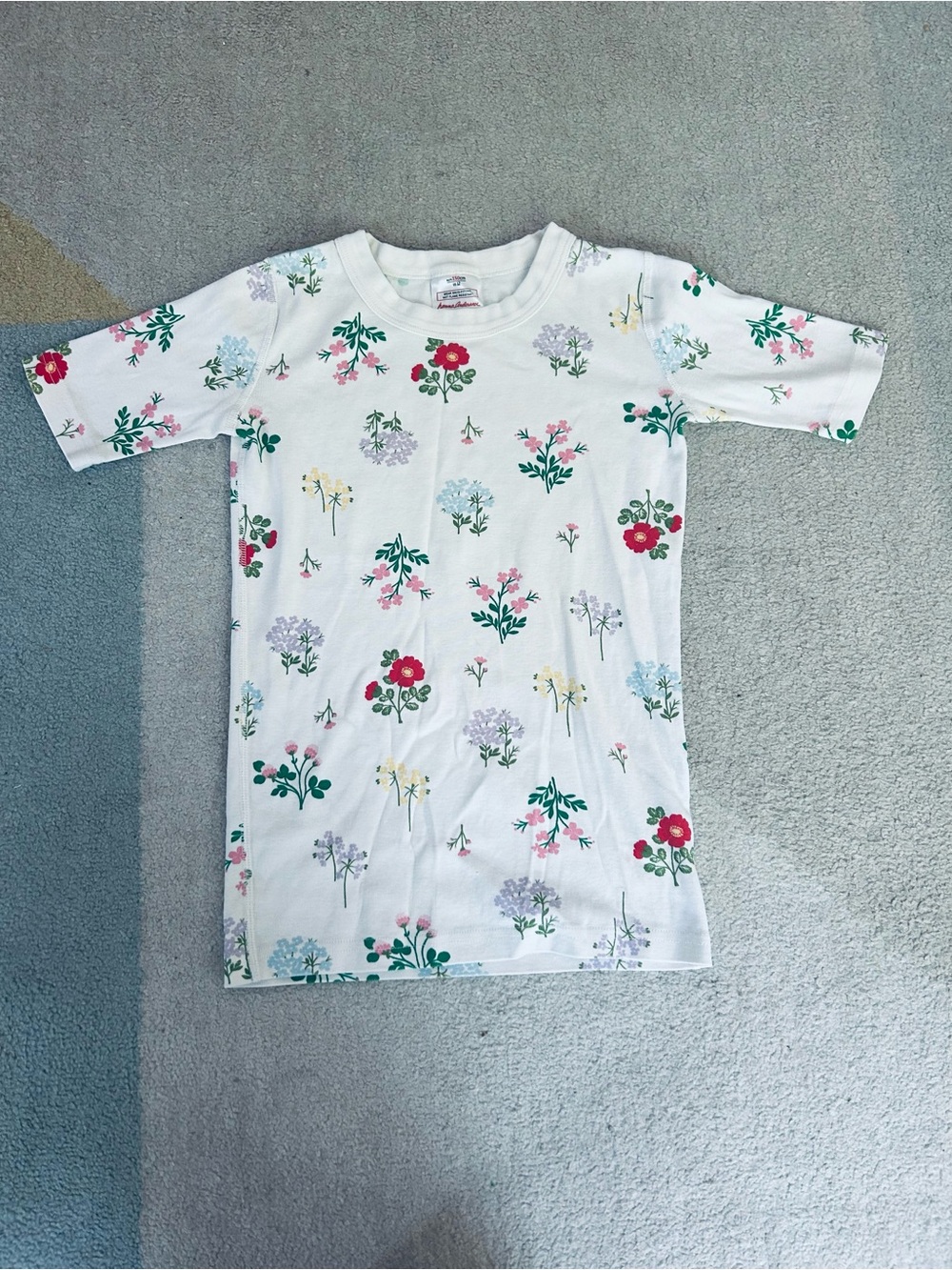 Hanna Andersson Kids Floral Short Sleeve Tee - White
